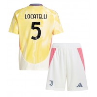 Camisa de time de futebol Juventus Manuel Locatelli #5 Replicas 2º Equipamento Infantil 2024-25 Manga Curta (+ Calças curtas)